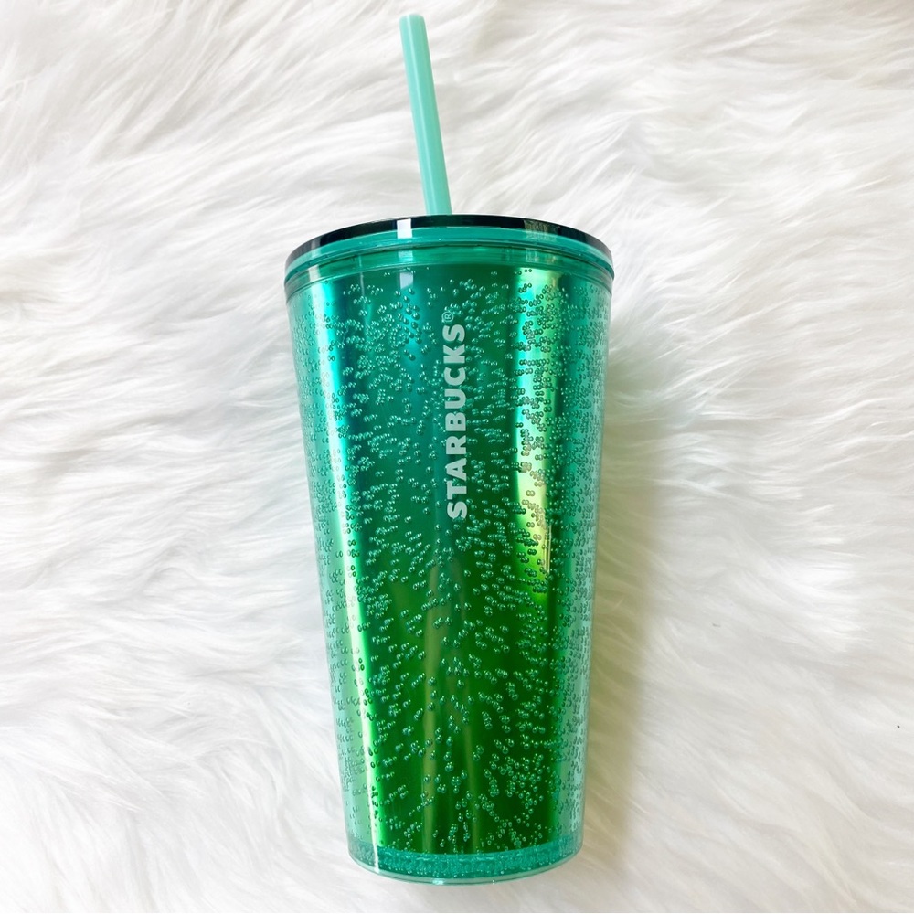 NWT Starbucks Grande Green Ombré Bubble Tumbler